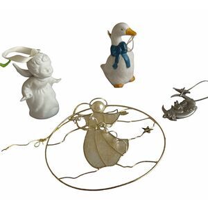 3 Christmas Angels and a 1 Swan